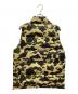 A BATHING APE (アベイシングエイプ) CAMO DOWN VEST ベージュ×ブラック サイズ:L：20000円