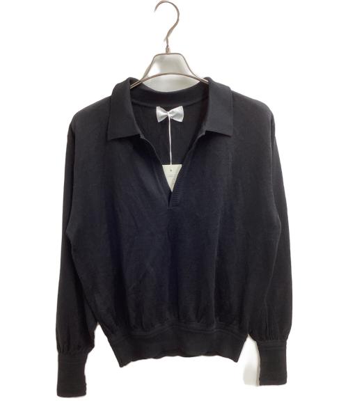 SUGARHILL（シュガーヒル）SUGARHILL (シュガーヒル) WOOL KNIT POLO　/　26440604 ブラック サイズ:2 未使用品の古着・服飾アイテム