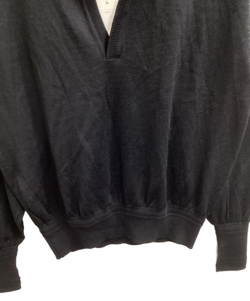 SUGARHILL（シュガーヒル）SUGARHILL (シュガーヒル) WOOL KNIT POLO　/　26440604 ブラック サイズ:2 未使用品の古着・服飾アイテム