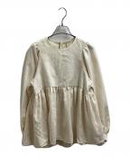 YORIヨリ）の古着「ドライツイードパフブラウス / YR21-24037SP」｜ホワイト