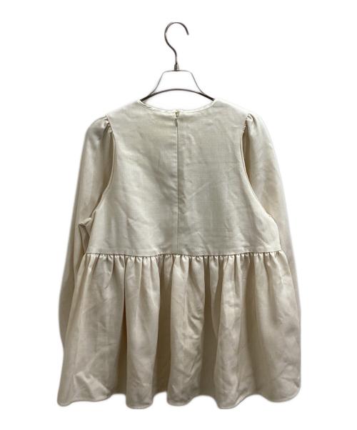 YORI（ヨリ）yori (ヨリ) ドライツイードパフブラウス / YR21-24037SP ホワイト サイズ:Freeの古着・服飾アイテム