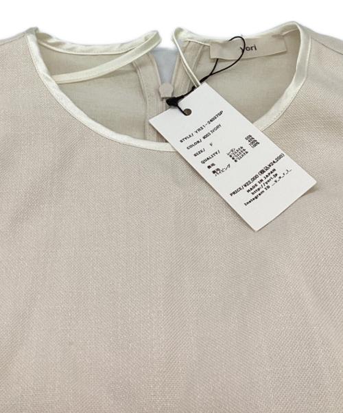 YORI（ヨリ）yori (ヨリ) ドライツイードパフブラウス / YR21-24037SP ホワイト サイズ:Freeの古着・服飾アイテム