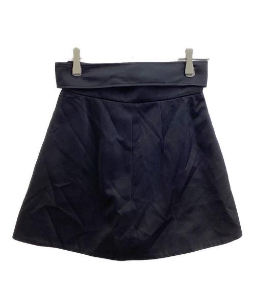 patou（パトゥ）Patou (パトゥ) リサイクルサテンジップアップミニスカート / SK0310122999B ネイビー サイズ:34の古着・服飾アイテム