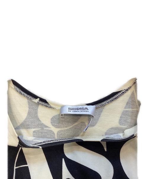 SONIA RYKIEL（ソニア リキエル）SONIA RYKIEL (ソニア リキエル) LOGO-PRINTE SLEEVELESS DRESS / 88294479-34 / MADE IN PORTUGAL ベージュ サイズ:Mの古着・服飾アイテム