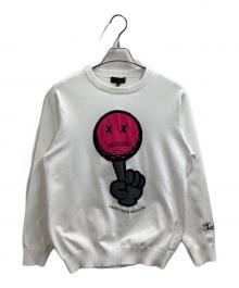 Dance with Dragon（ダンスウィズドラゴン）の古着「フィンガーボールニット / D1-612120」｜ホワイト