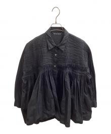 mizuiro-ind（ミズイロインド）の古着「pin tuck shirt tuni / 1-230010」｜ブラック