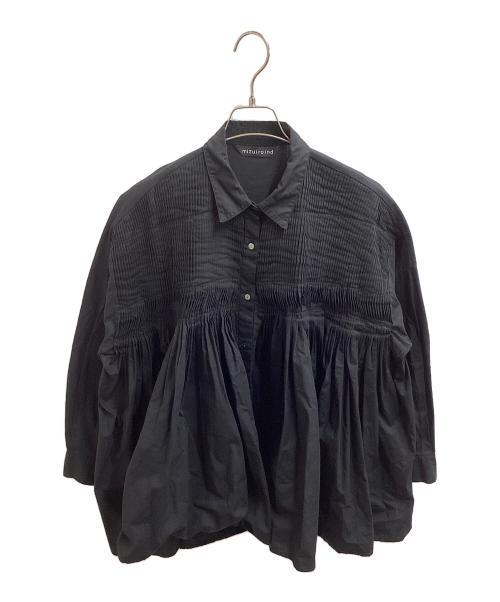 mizuiro-ind（ミズイロインド）mizuiro-ind (ミズイロインド) pin tuck shirt tuni / 1-230010 ブラック サイズ:-の古着・服飾アイテム