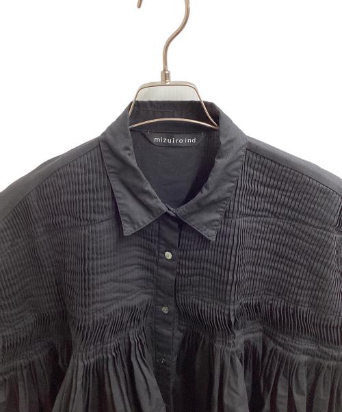 mizuiro-ind（ミズイロインド）mizuiro-ind (ミズイロインド) pin tuck shirt tuni / 1-230010 ブラック サイズ:-の古着・服飾アイテム