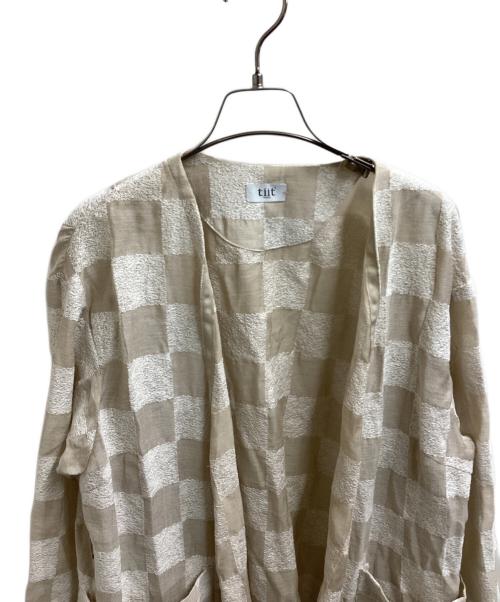 tiit tokyo（ティートトウキョウ）tiit tokyo (ティートトウキョウ) ガウンコート アイボリー サイズ:36の古着・服飾アイテム