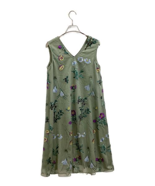 GRACE CLASS（グレースクラス）GRACE CLASS (グレースクラス) ボタニカルembワンピース / 0222131014 グリーン サイズ:36の古着・服飾アイテム
