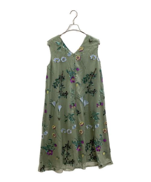 GRACE CLASS（グレースクラス）GRACE CLASS (グレースクラス) ボタニカルembワンピース / 0222131014 グリーン サイズ:36の古着・服飾アイテム
