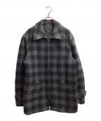 agnes b hommeアニエスベーオム）の古着「ウールチェックコート」｜ブラック