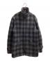 agnes b homme (アニエスベーオム) ウールチェックコート ブラック サイズ:1：15000円