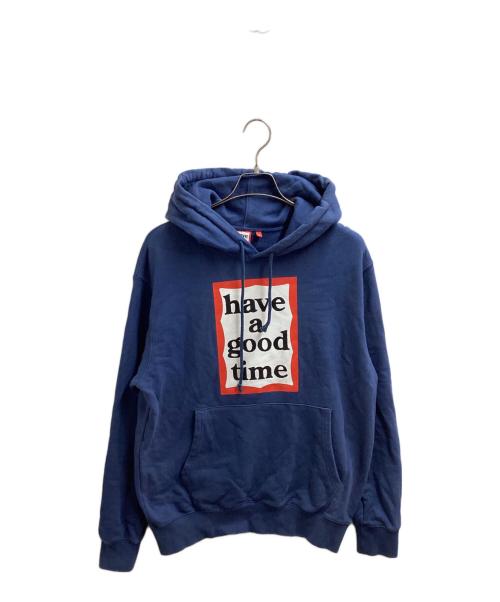 have a good time（ハブアグッドタイム）have a good time (ハブアグッドタイム) プルオーバーパーカー ブルー サイズ:Mの古着・服飾アイテム