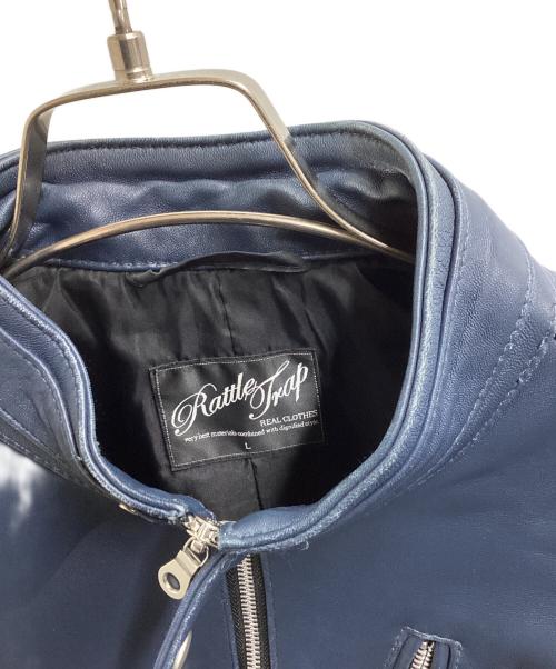 RATTLE TRAP（ラトルトラップ）RATTLE TRAP (ラトルトラップ) シープレザーシングルライダースジャケット / M0501LJM101 ネイビー サイズ:Lの古着・服飾アイテム