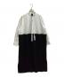 DOMELLE（ドメル）の古着「DOUBLE MATERIAL DRESS　/　A3143FA 054」｜ホワイト×ブラック
