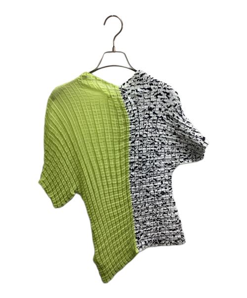 AKIKOAOKI（アキコアオキ）akikoaoki (アキコアオキ) 3D brush tops ホワイト×イエロー サイズ:FREEの古着・服飾アイテム