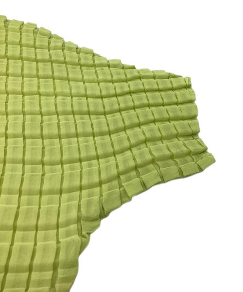 AKIKOAOKI（アキコアオキ）akikoaoki (アキコアオキ) 3D brush tops ホワイト×イエロー サイズ:FREEの古着・服飾アイテム