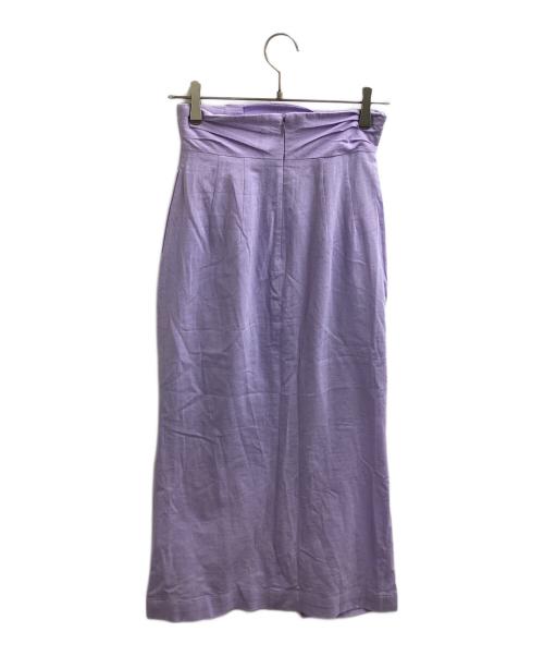 Mame Kurogouchi（マメクロゴウチ）mame kurogouchi (マメクロゴウチ) Crepe Hole High Waisted Skirt / クレープホールハイウエストスカート / MM22SS-SK042 パープル サイズ:1の古着・服飾アイテム