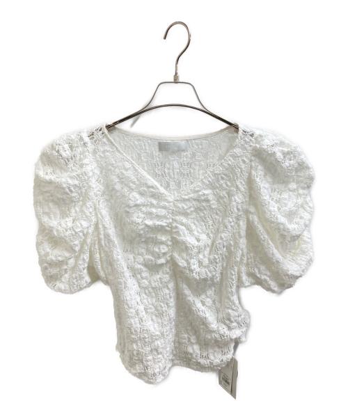 CELFORD（セルフォード）CELFORD (セルフォード) RASCHEL LACE CUT TOPS / 半袖レースブラウス / CWCT254107 ホワイト サイズ:FREEの古着・服飾アイテム