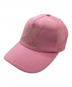THE BLACK EYE PATCHブラックアイパッチ）の古着「メッシュキャップ」｜ピンク