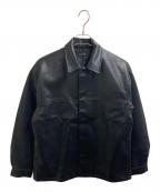 nano・universeナノ・ユニバース）の古着「フェイクレザージャケット　/　672-5112202」｜ブラック