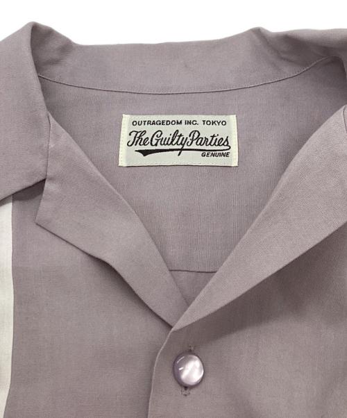 WACKO MARIA（ワコマリア）WACKO MARIA (ワコマリア) SWITCHING OPEN COLLAR SHIRT パープル サイズ:Lの古着・服飾アイテム