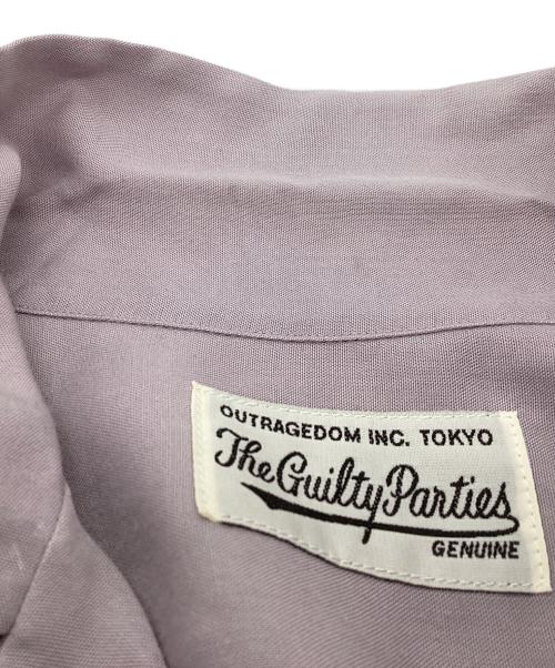 WACKO MARIA（ワコマリア）WACKO MARIA (ワコマリア) SWITCHING OPEN COLLAR SHIRT パープル サイズ:Lの古着・服飾アイテム