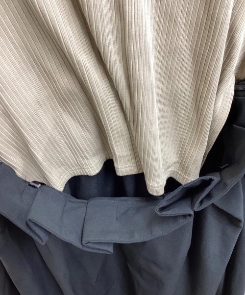 PLST（プラステ）PLST (プラステ) ワンピース ブラック×ベージュ サイズ:FREEの古着・服飾アイテム