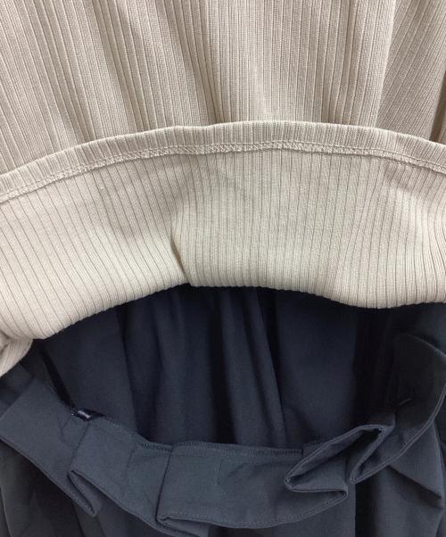 PLST（プラステ）PLST (プラステ) ワンピース ブラック×ベージュ サイズ:FREEの古着・服飾アイテム