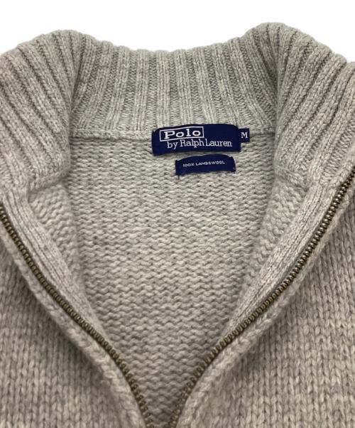 POLO RALPH LAUREN（ポロ・ラルフローレン）POLO RALPH LAUREN (ポロ・ラルフローレン) ウールドライバーズニット / KR-RL-CW-0250 / インパクト21 ライトグレー サイズ:Mの古着・服飾アイテム