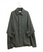 beautiful peopleビューティフルピープル）の古着「コットンウールギャバジンステンカラーコート / 1135103007」｜グレー