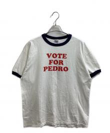 GILDAN（ギルダン）の古着「VOTE FOR PEDROリンガーTシャツ」｜ホワイト