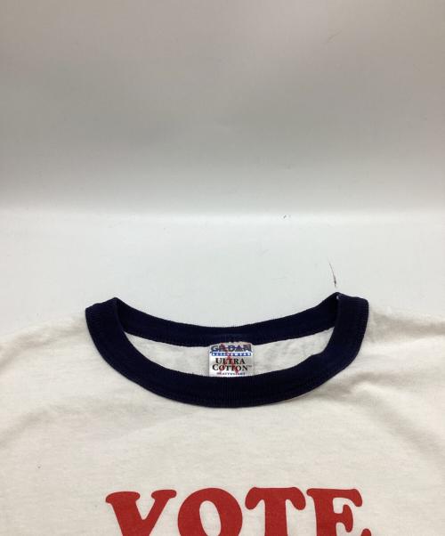 GILDAN（ギルダン）GILDAN (ギルダン) VOTE FOR PEDROリンガーTシャツ ホワイト サイズ:XLの古着・服飾アイテム