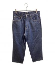 AURALEE（オーラリー）の古着「HARD TWIST DENIM WIDE PANTS / A00P03DM」｜インディゴ