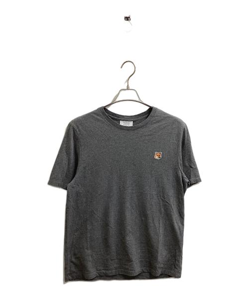maison kitsune（メゾンキツネ）MAISON KITSUNE (メゾンキツネ) FOX HEAD PATCH REGULAR TEE SHIRT グレー サイズ:Ｍの古着・服飾アイテム