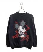 MICKEY UNLIMITEDミッキー アンリミテッド）の古着「90s DISNEY / ミッキーマウスプリントスウェット」｜ブラック