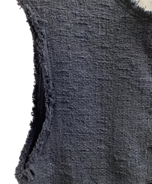 pual ce cin（ピュアルセシン）pual ce cin (ピュアルセシン) Cotton Tweed Vest / 0241070080 ブラック サイズ:FREEの古着・服飾アイテム