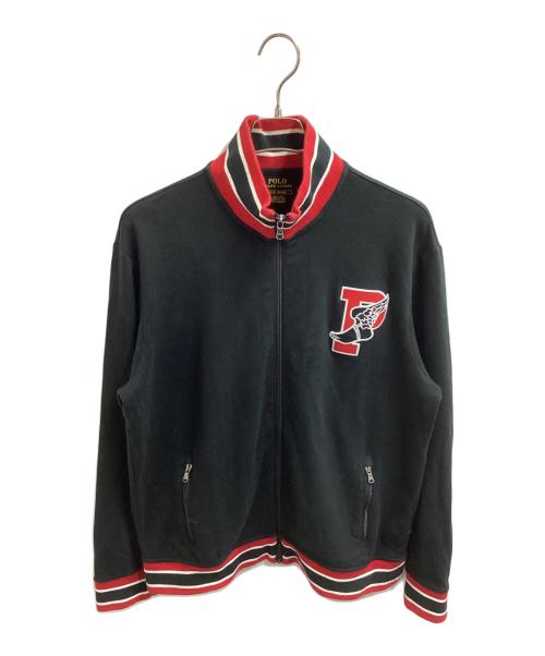 POLO RALPH LAUREN（ポロ・ラルフローレン）POLO RALPH LAUREN (ポロ・ラルフローレン) ジップアップスウェット ブラック サイズ:Lの古着・服飾アイテム
