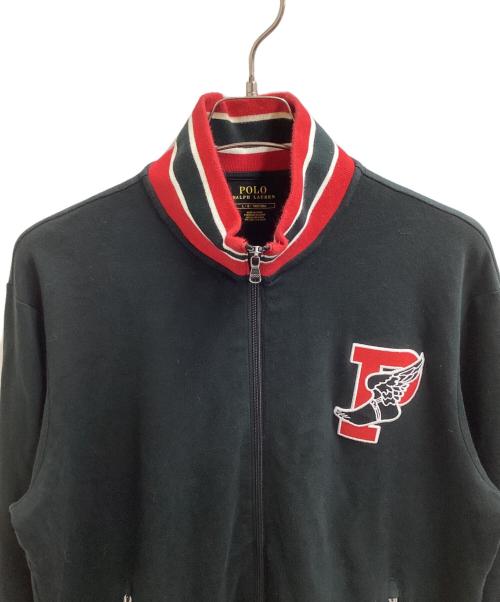 POLO RALPH LAUREN（ポロ・ラルフローレン）POLO RALPH LAUREN (ポロ・ラルフローレン) ジップアップスウェット ブラック サイズ:Lの古着・服飾アイテム