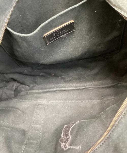 POLO RALPH LAUREN（ポロ・ラルフローレン）POLO RALPH LAUREN (ポロ・ラルフローレン) ワッペントートバッグ ブラックの古着・服飾アイテム