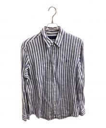 POLO RALPH LAUREN（ポロ・ラルフローレン）の古着「リネンシャツ」｜パープル×ホワイト