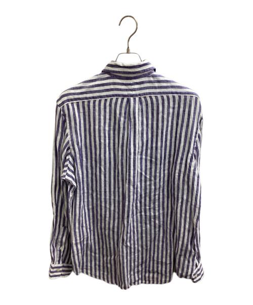 POLO RALPH LAUREN（ポロ・ラルフローレン）POLO RALPH LAUREN (ポロ・ラルフローレン) リネンシャツ パープル×ホワイト サイズ:Lの古着・服飾アイテム