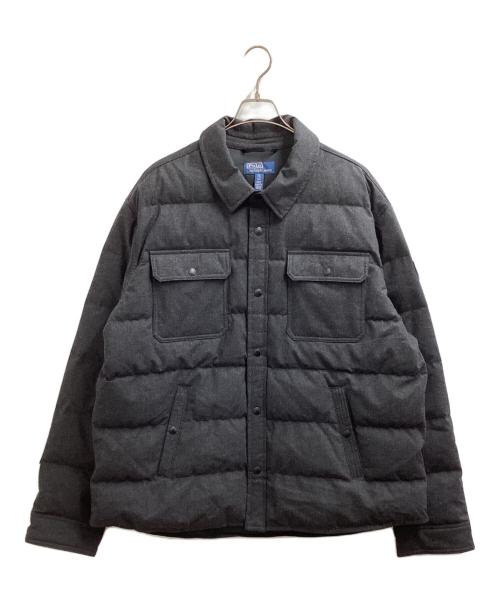 POLO RALPH LAUREN（ポロ・ラルフローレン）POLO RALPH LAUREN (ポロ・ラルフローレン) ダウン メルトン シャツ ジャケット グレー サイズ:ＸＸＬの古着・服飾アイテム