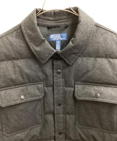 POLO RALPH LAUREN（ポロ・ラルフローレン）POLO RALPH LAUREN (ポロ・ラルフローレン) ダウン メルトン シャツ ジャケット グレー サイズ:ＸＸＬの古着・服飾アイテム