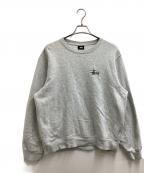 stussyステューシー）の古着「LOGO CREW SWEAT」｜グレー