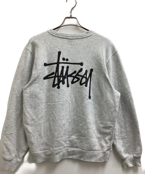 stussy（ステューシー）stussy (ステューシー) LOGO CREW SWEAT グレー サイズ:Mの古着・服飾アイテム