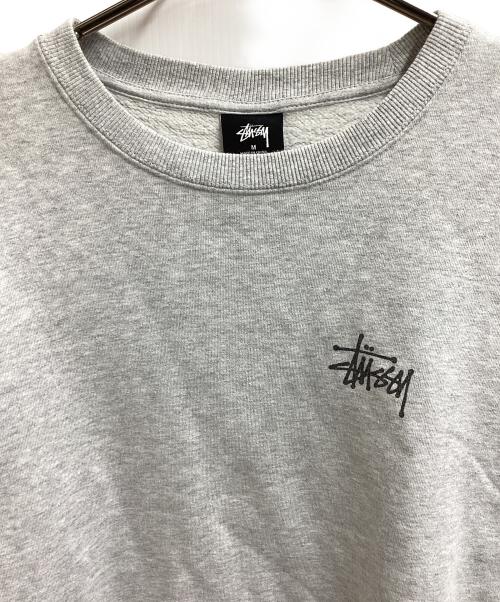stussy（ステューシー）stussy (ステューシー) LOGO CREW SWEAT グレー サイズ:Mの古着・服飾アイテム