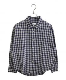 AMI Alexandre Mattiussi（アミアレクサンドルマテュッシ）の古着「チェックシャツ　/　USH125.CO0012」｜ネイビー