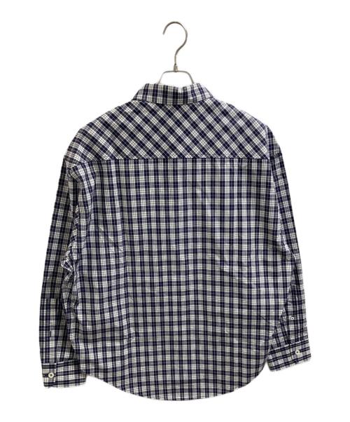 AMI Alexandre Mattiussi（アミアレクサンドルマテュッシ）AMI Alexandre Mattiussi (アミアレクサンドルマテュッシ) チェックシャツ　/　USH125.CO0012 ネイビー サイズ:Ｍの古着・服飾アイテム